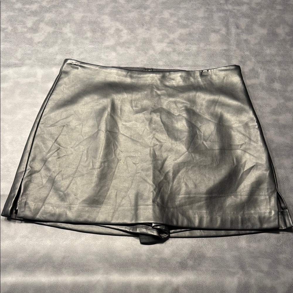 Express Silver Mini Skirt